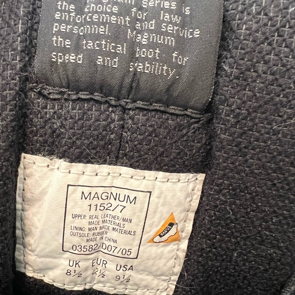 Black Magnum boots- Law enforcement- moto